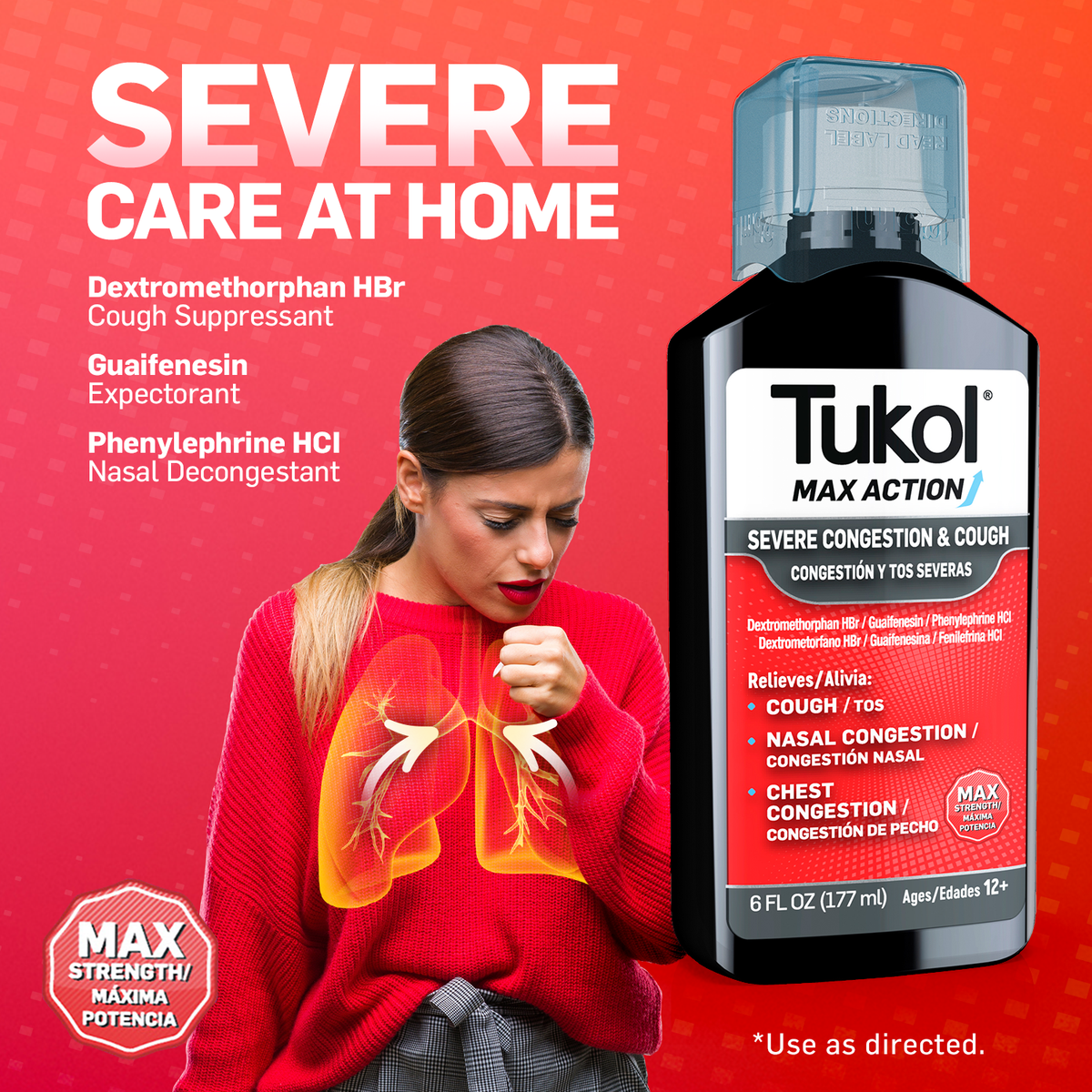 Tukol • Severe Congestion & Cough • 6 Oz Genomma Genomma B2B