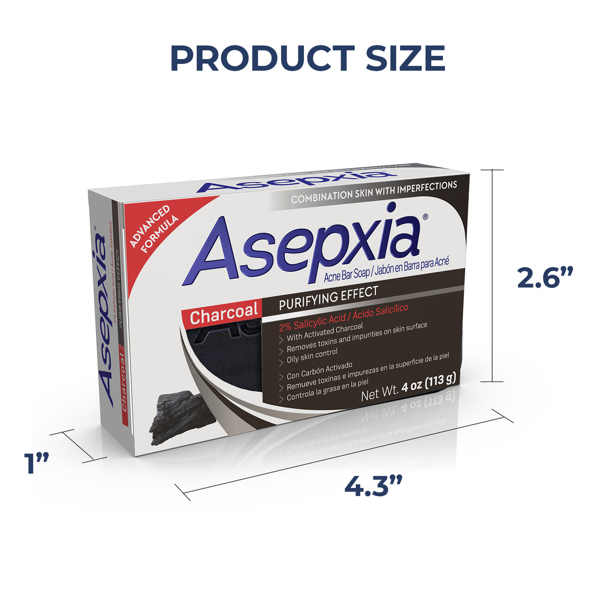 Activad Asepxia Jabón facial en barra con efecto purificante de carbón activad ...