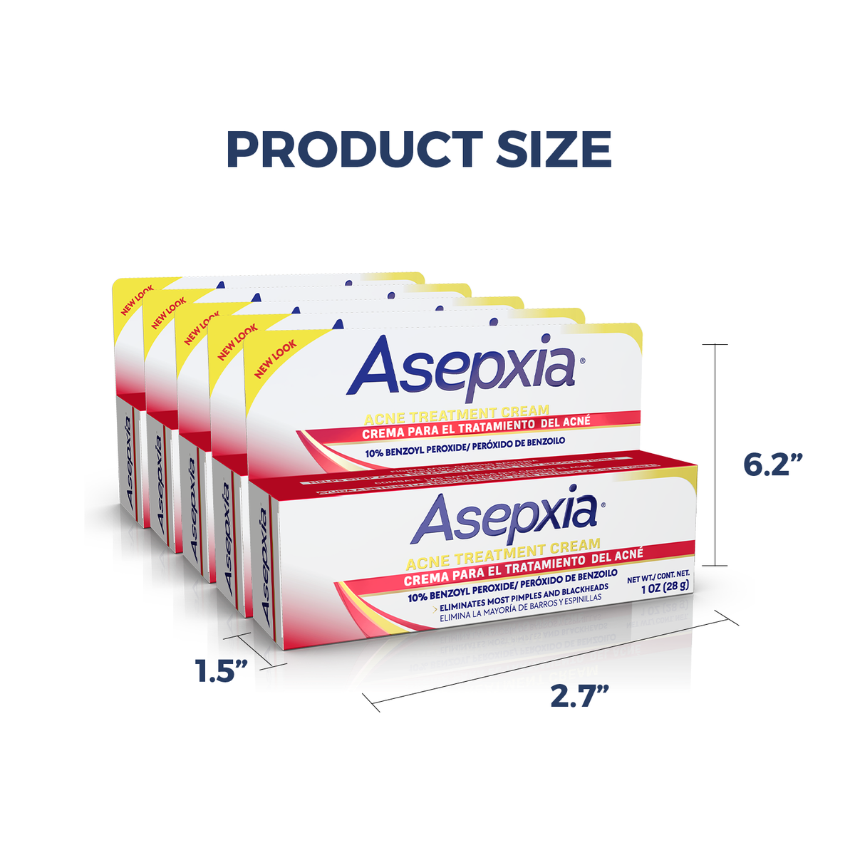 Asepxia 10 Benzoyl Peroxide Facial Acne Treatment Cream 1 oz (28 g