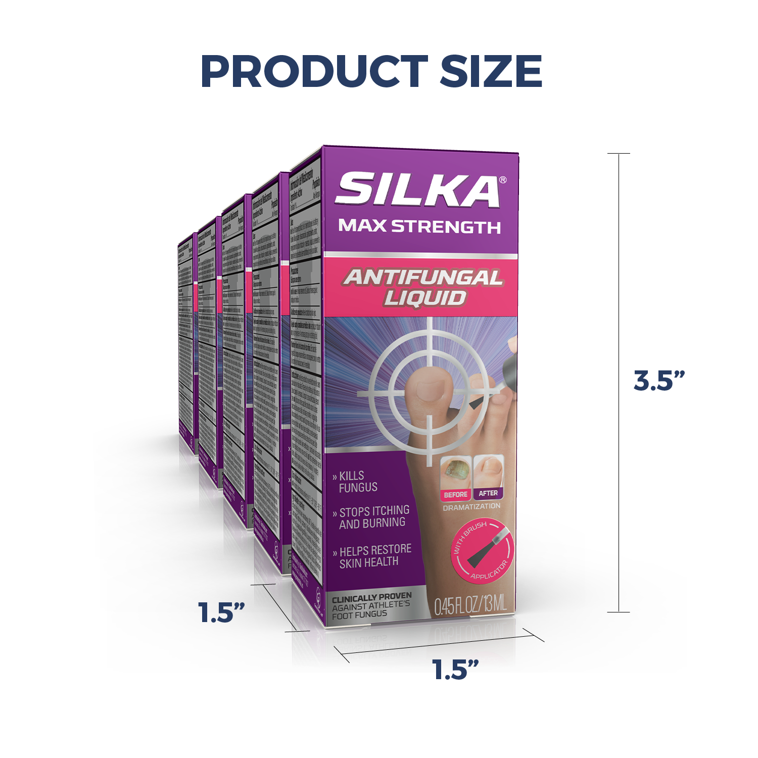 Silka Max Strength Foot Antifungal Liquid l Oz (13 ML) Case of 12