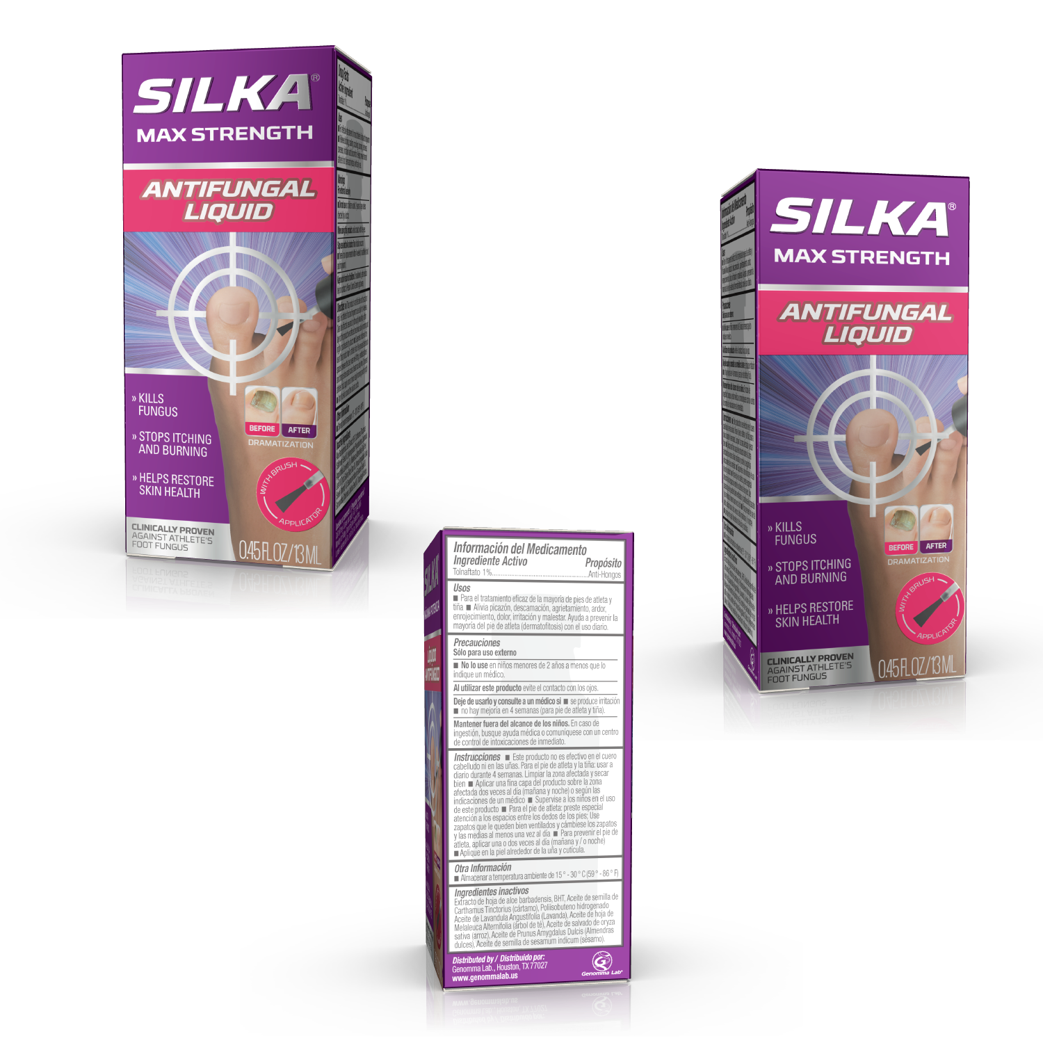 Silka Max Strength Foot Antifungal Liquid l Oz (13 ML) Case of 12