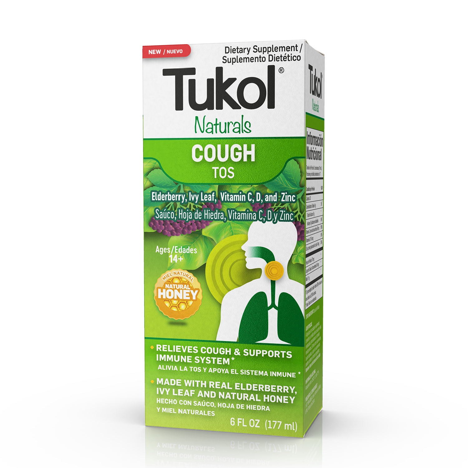 Tukol Naturals Cough Syrup - 6 oz (117 ml) - Case of 12– Genomma B2B ...